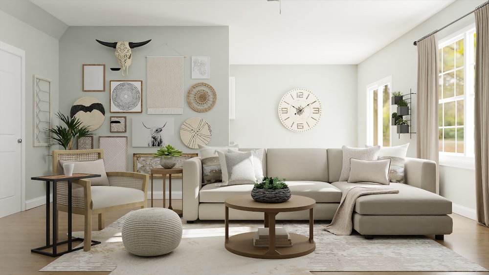 Curated living room set ready for a customer